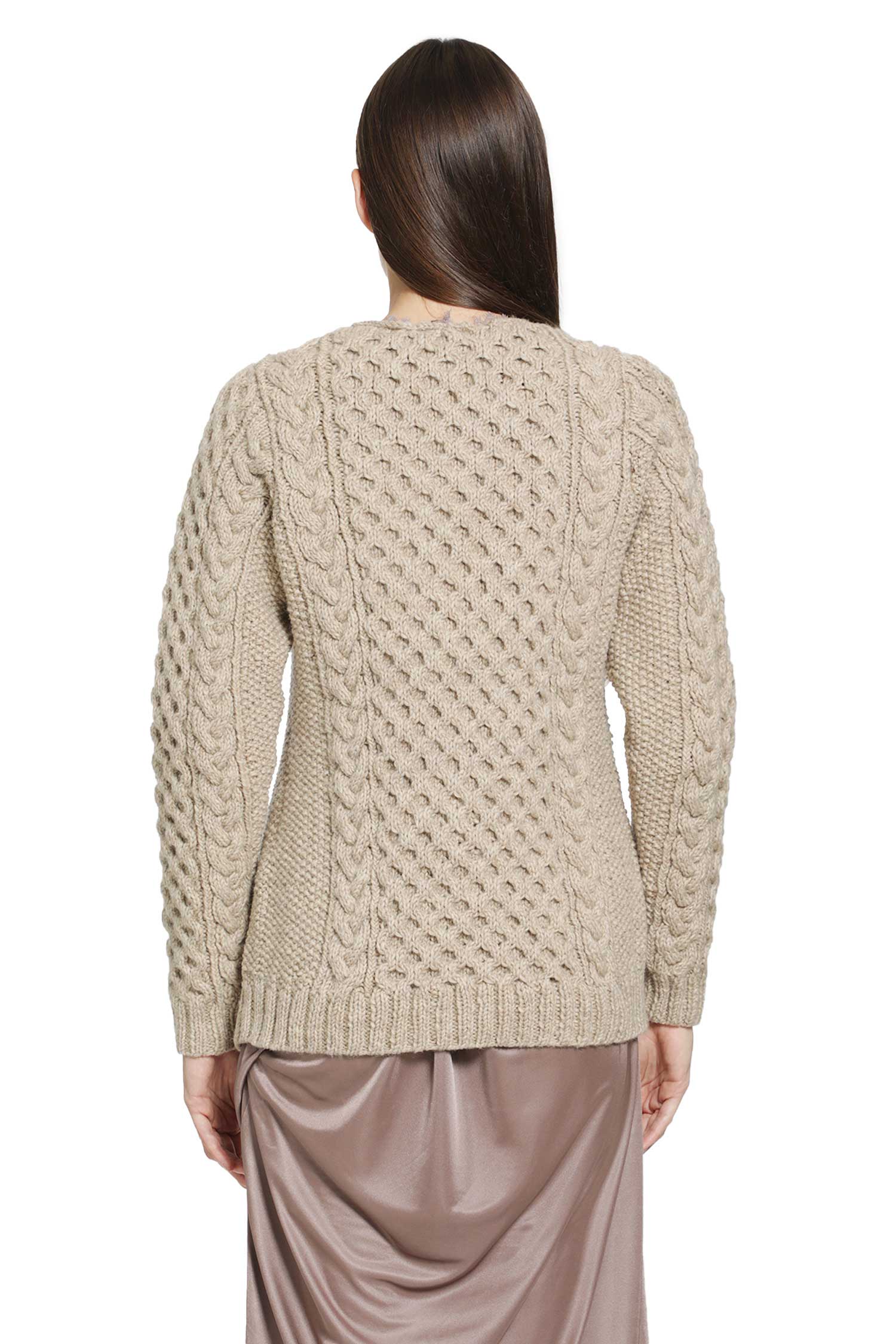 PILLINGS Chunky Wool Cardigan woman