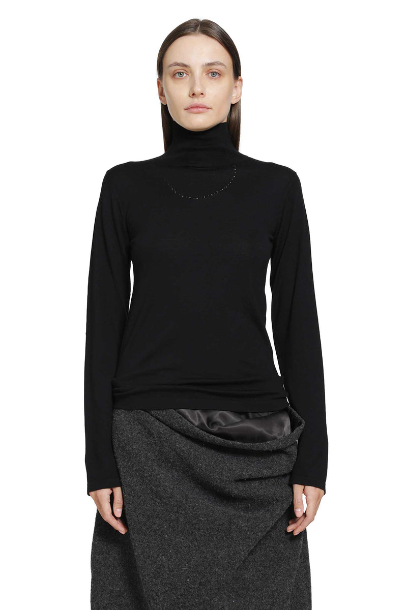 PILLINGS Wool Turtleneck Top woman
