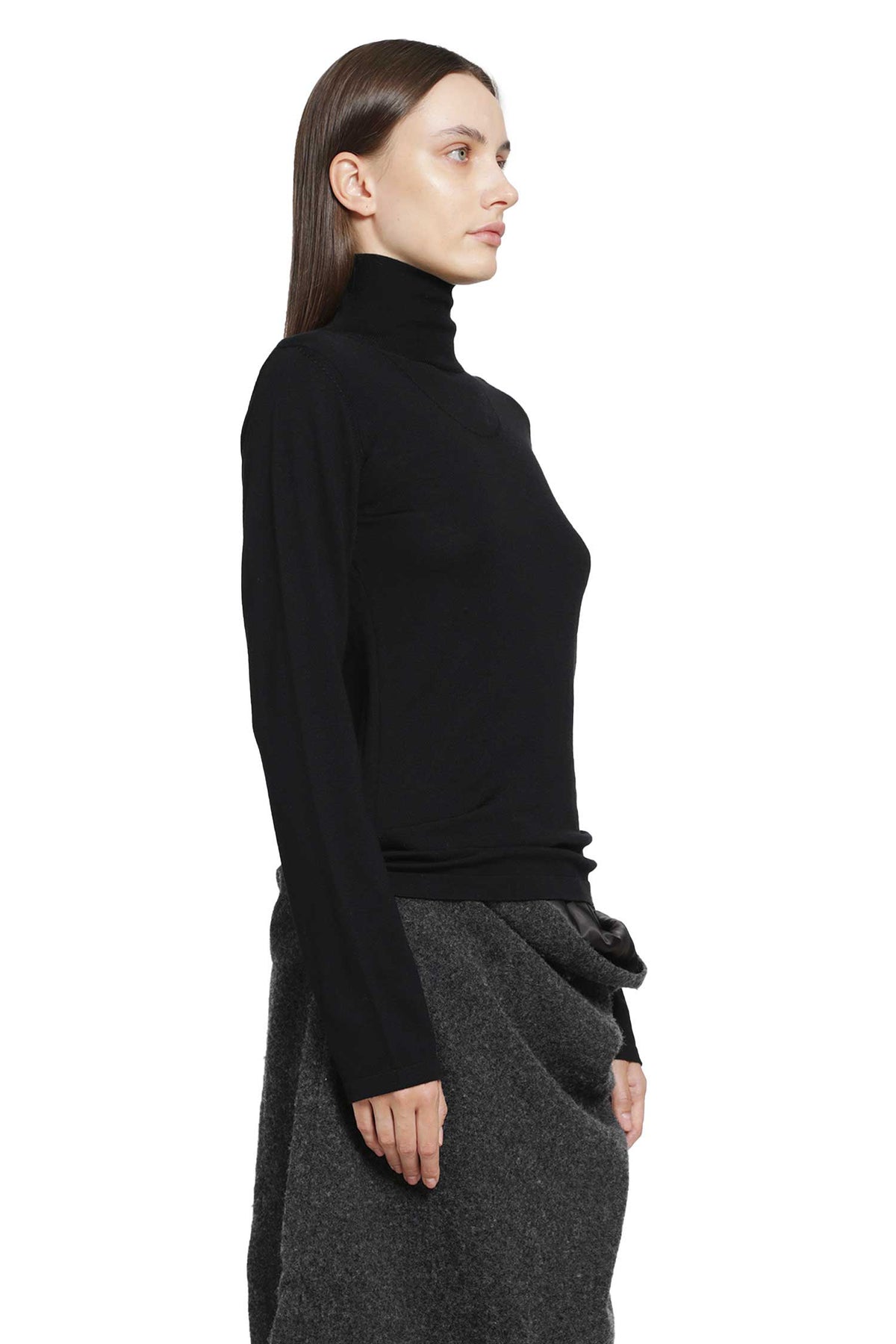 Wool Turtleneck Top