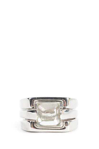 Puzzle Ring Green Amethyst