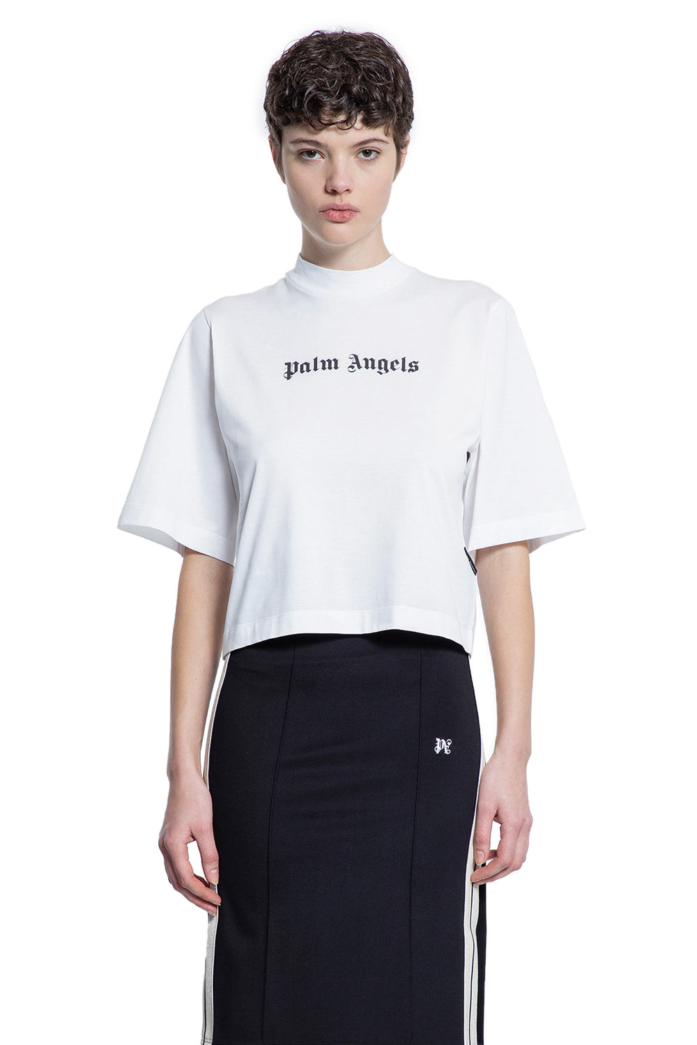 PALM ANGELS WOMAN WHITE T-SHIRTS & TANK TOPS