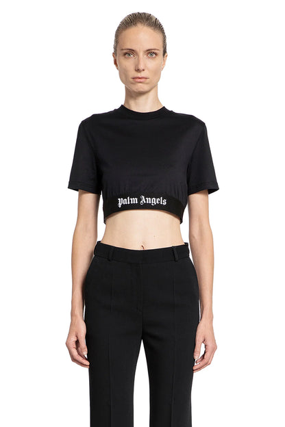 Antonioli PALM ANGELS WOMAN BLACK T-SHIRTS & TANK TOPS