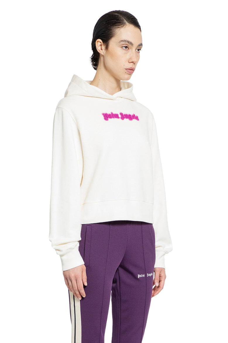 PALM ANGELS WOMAN OFF-WHITE SWEATSHIRTS