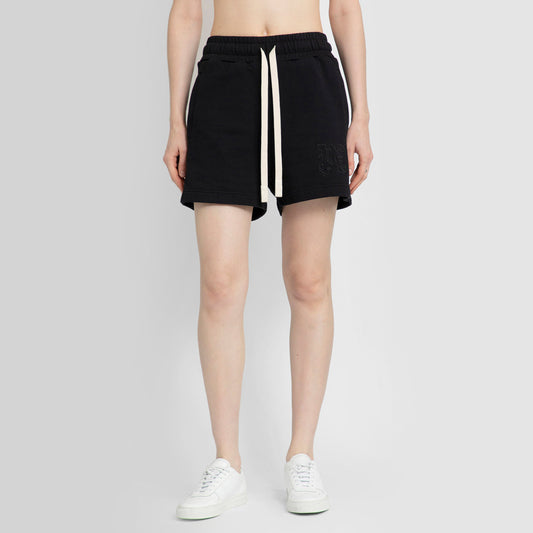 PALM ANGELS WOMAN BLACK SHORTS