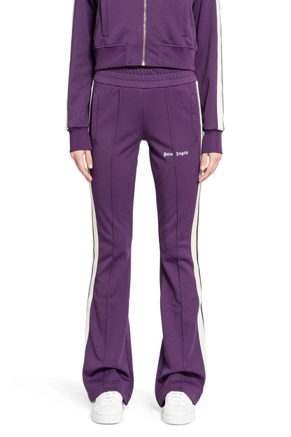 PALM ANGELS WOMAN PURPLE TROUSERS