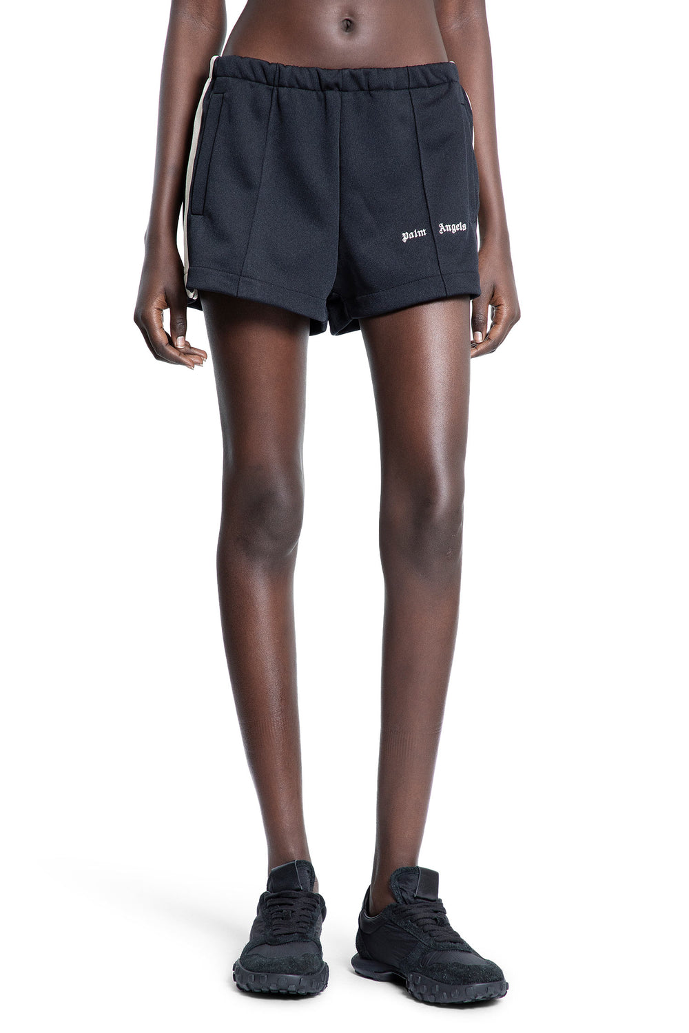 PALM ANGELS WOMAN BLACK SHORTS