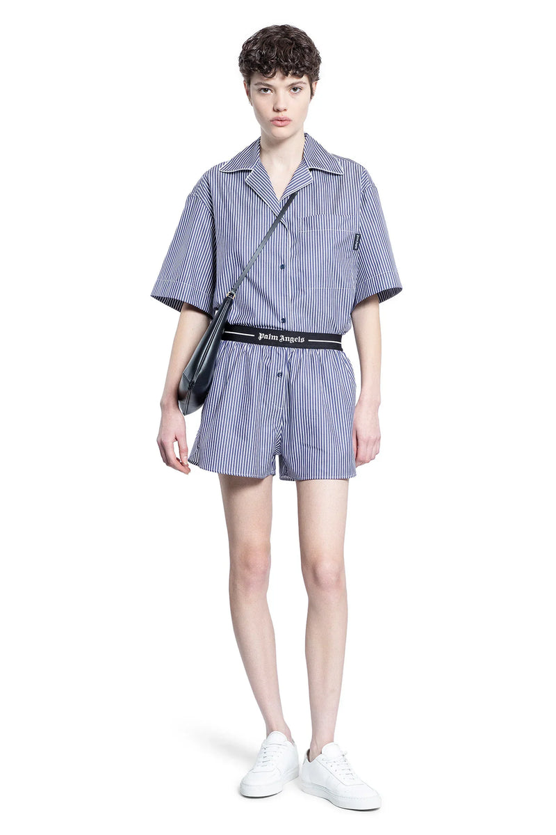 Curved Logo Striped Shirt - Antonioli.eu