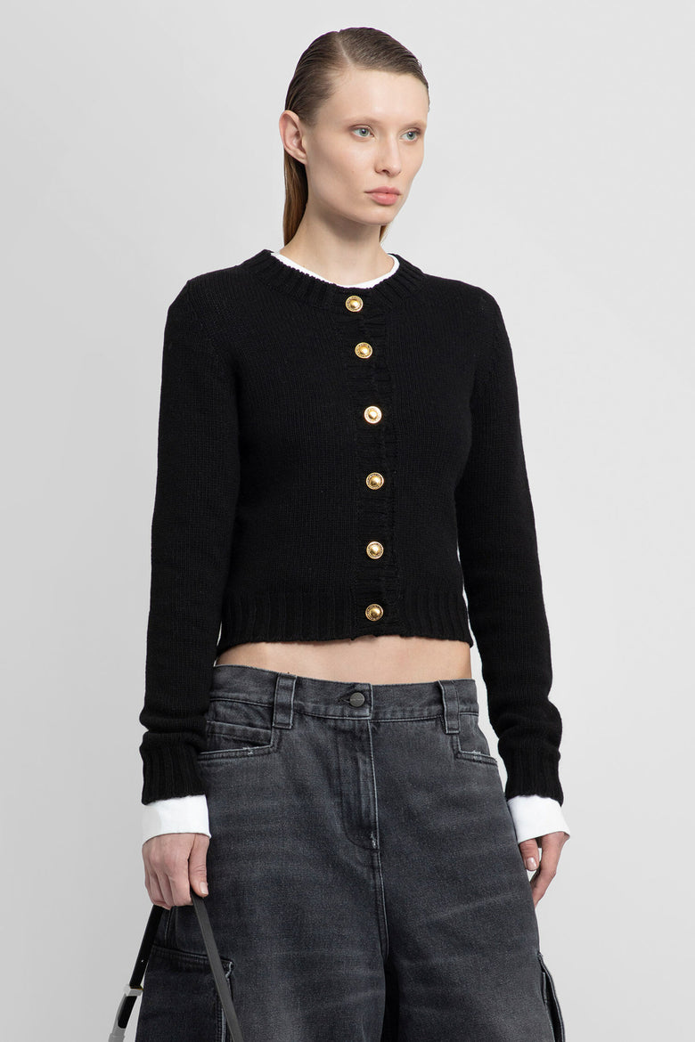 PALM ANGELS WOMAN BLACK KNITWEAR