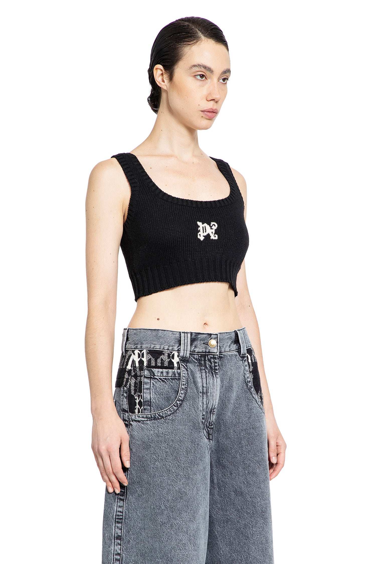 PALM ANGELS WOMAN BLACK TOPS