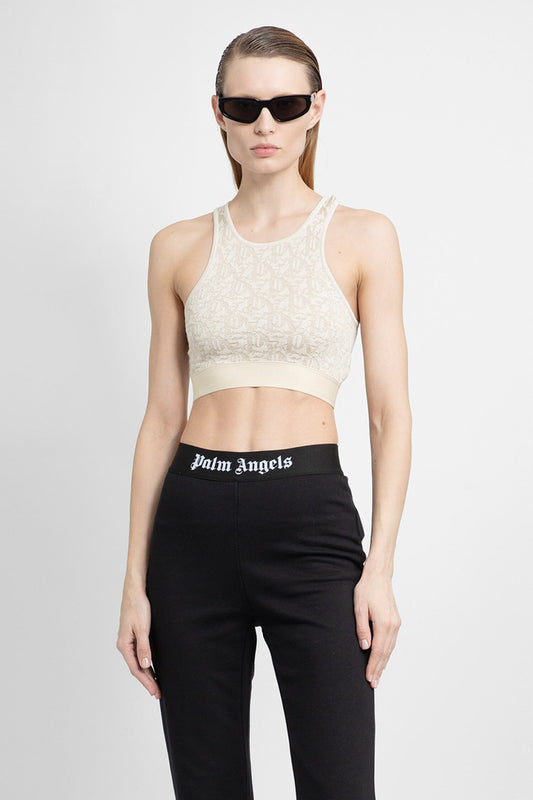 PALM ANGELS WOMAN OFF-WHITE TOPS