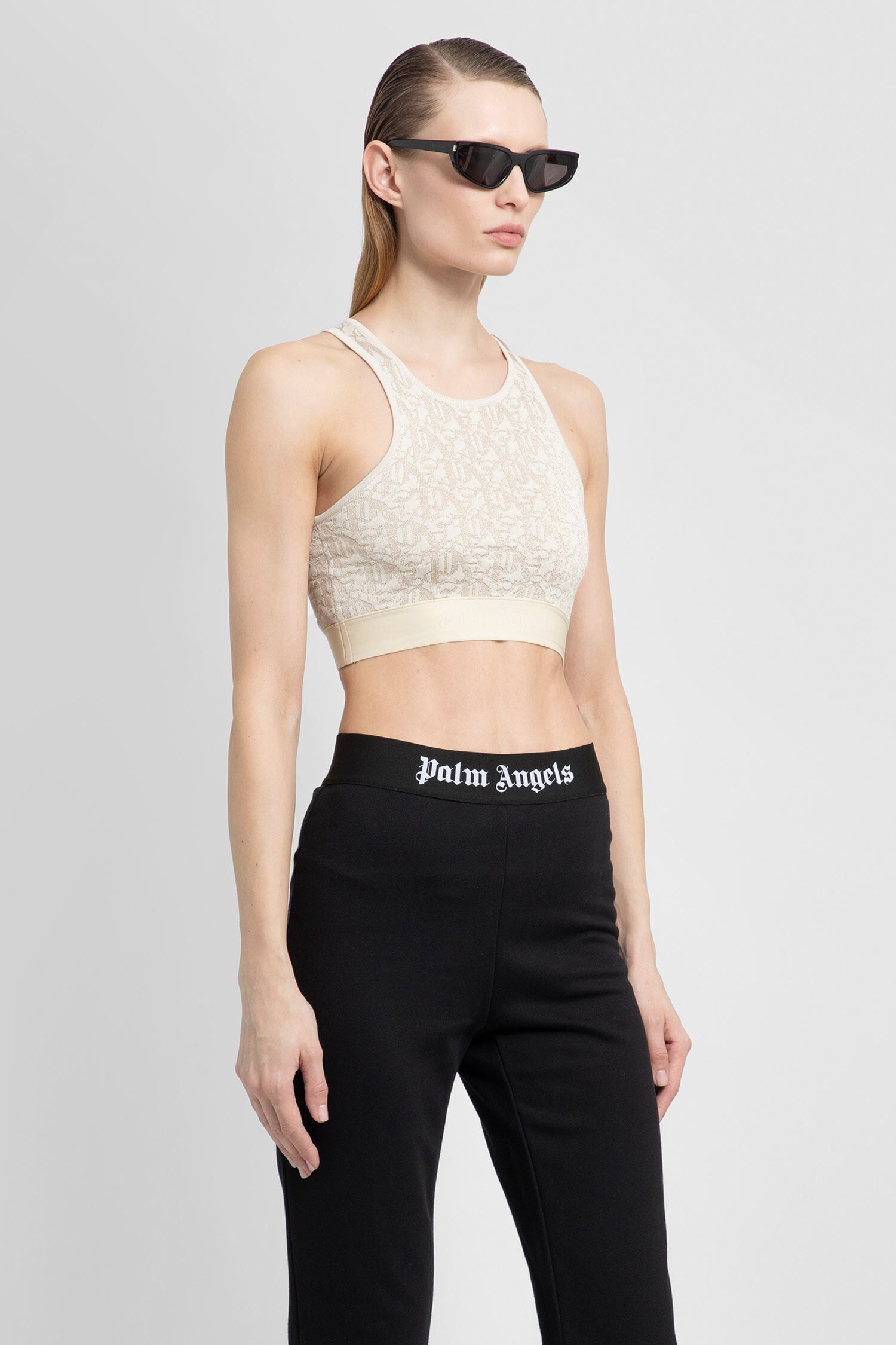 PALM ANGELS WOMAN OFF-WHITE TOPS