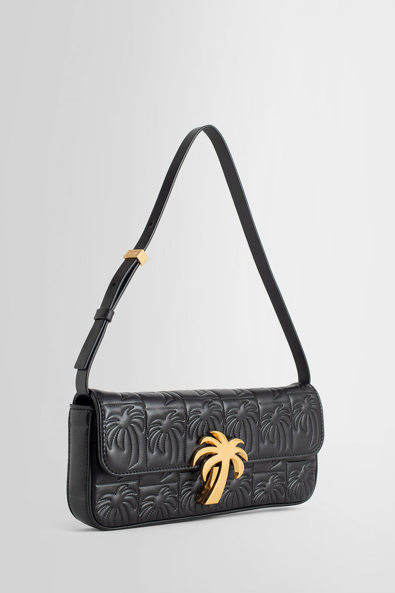 PALM ANGELS WOMAN BLACK SHOULDER BAGS