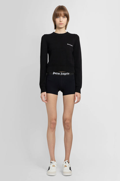 PALM ANGELS WOMAN BLACK SHORTS