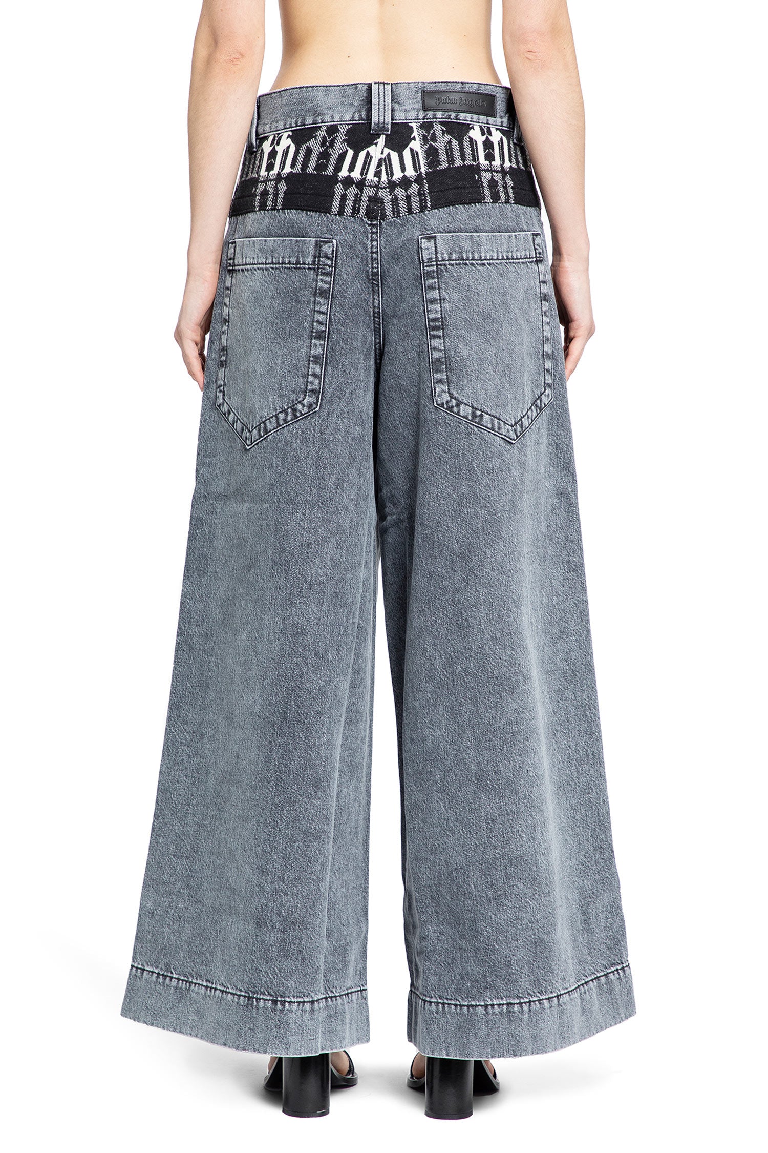 PALM ANGELS WOMAN GREY JEANS