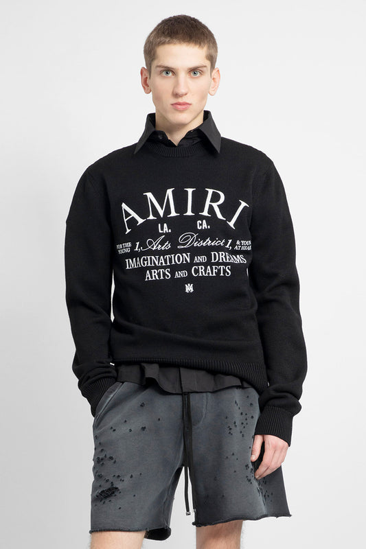 AMIRI MAN BLACK KNITWEAR