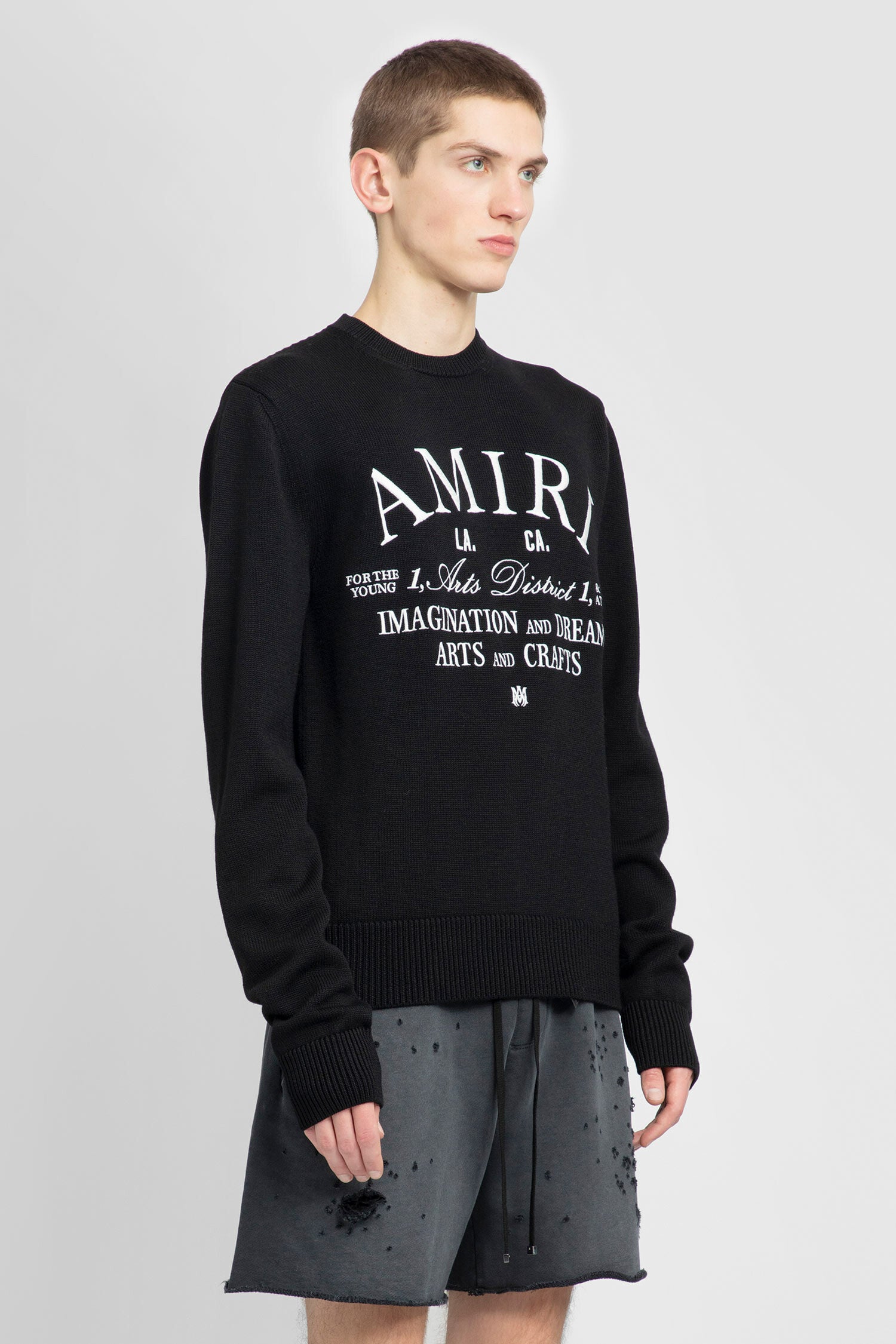 AMIRI MAN BLACK KNITWEAR