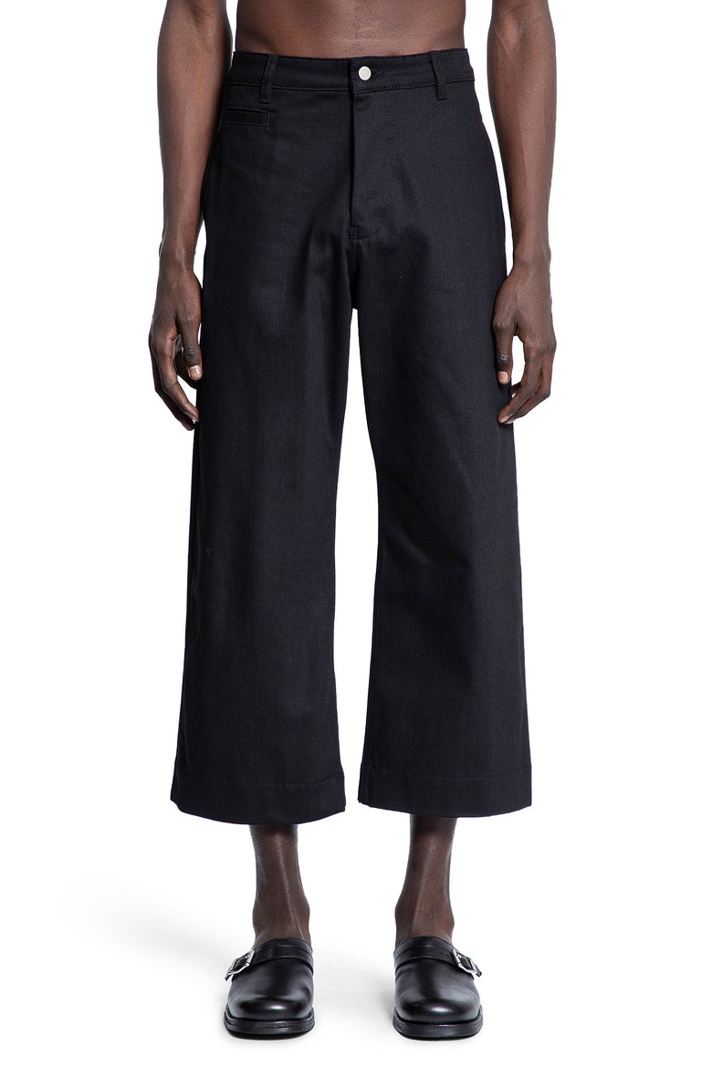 STUDIO NICHOLSON MAN BLACK TROUSERS