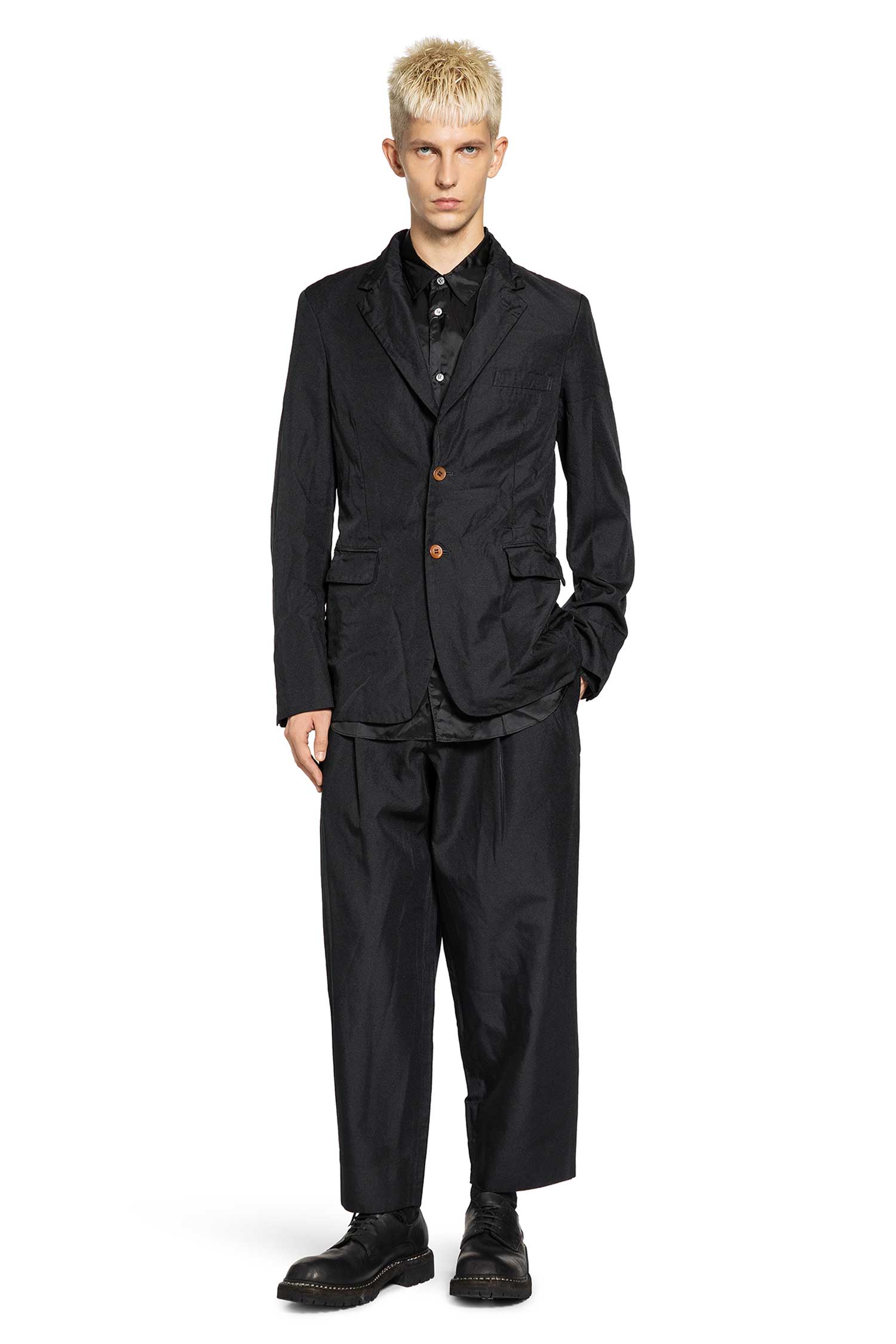 COMME DES GARCONS HOMME PLUS MAN BLACK TROUSERS