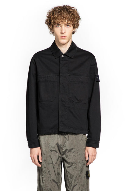 STONE ISLAND MAN BLACK JACKETS