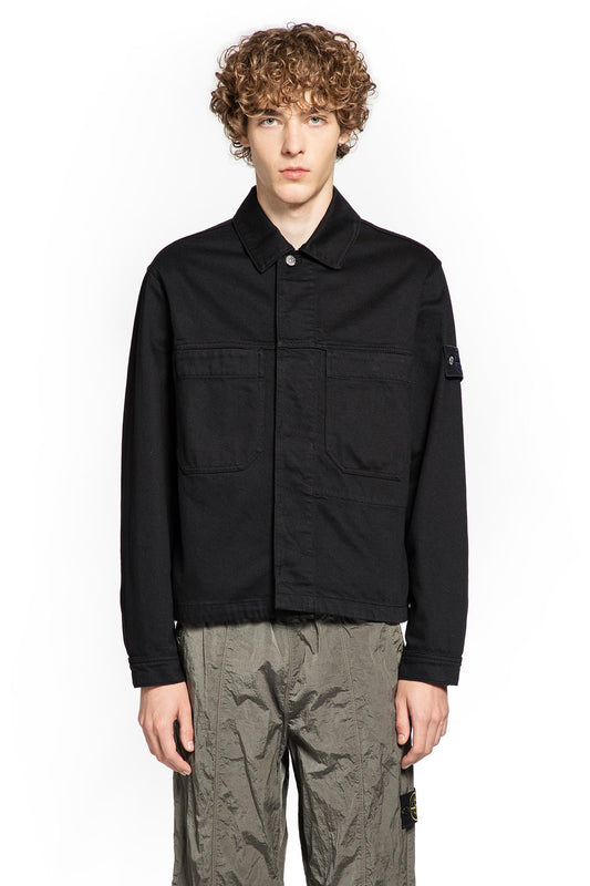 STONE ISLAND MAN BLACK JACKETS