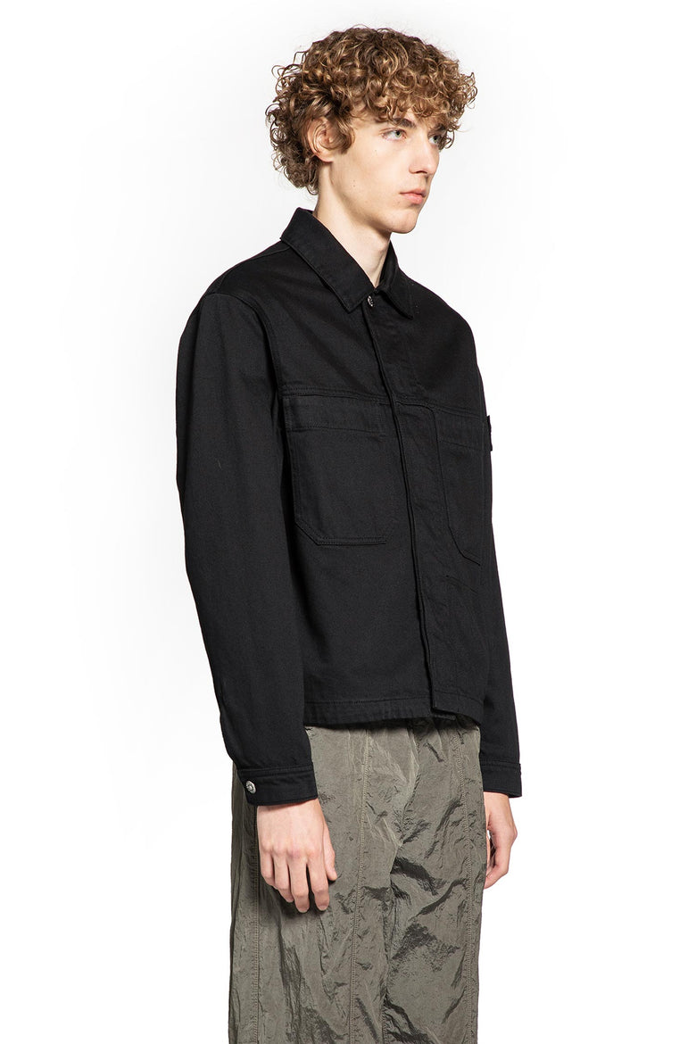 STONE ISLAND MAN BLACK JACKETS