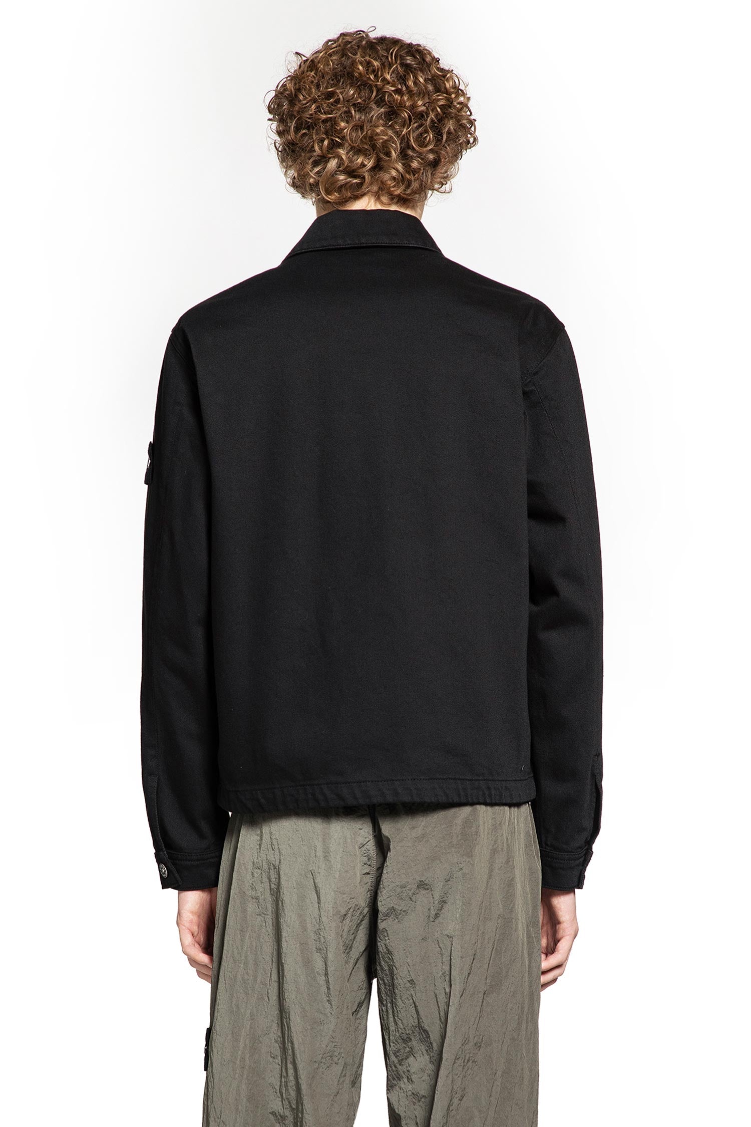 STONE ISLAND MAN BLACK JACKETS