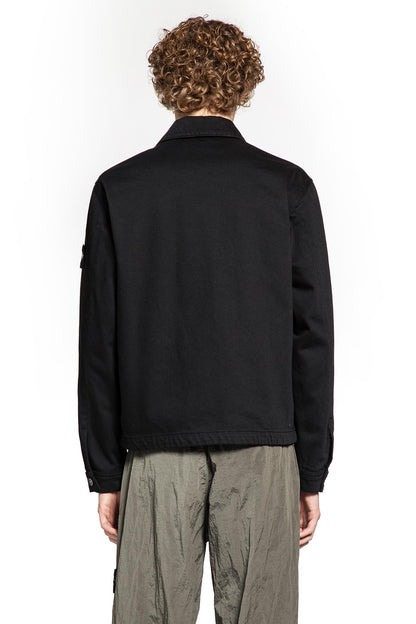 STONE ISLAND MAN BLACK JACKETS