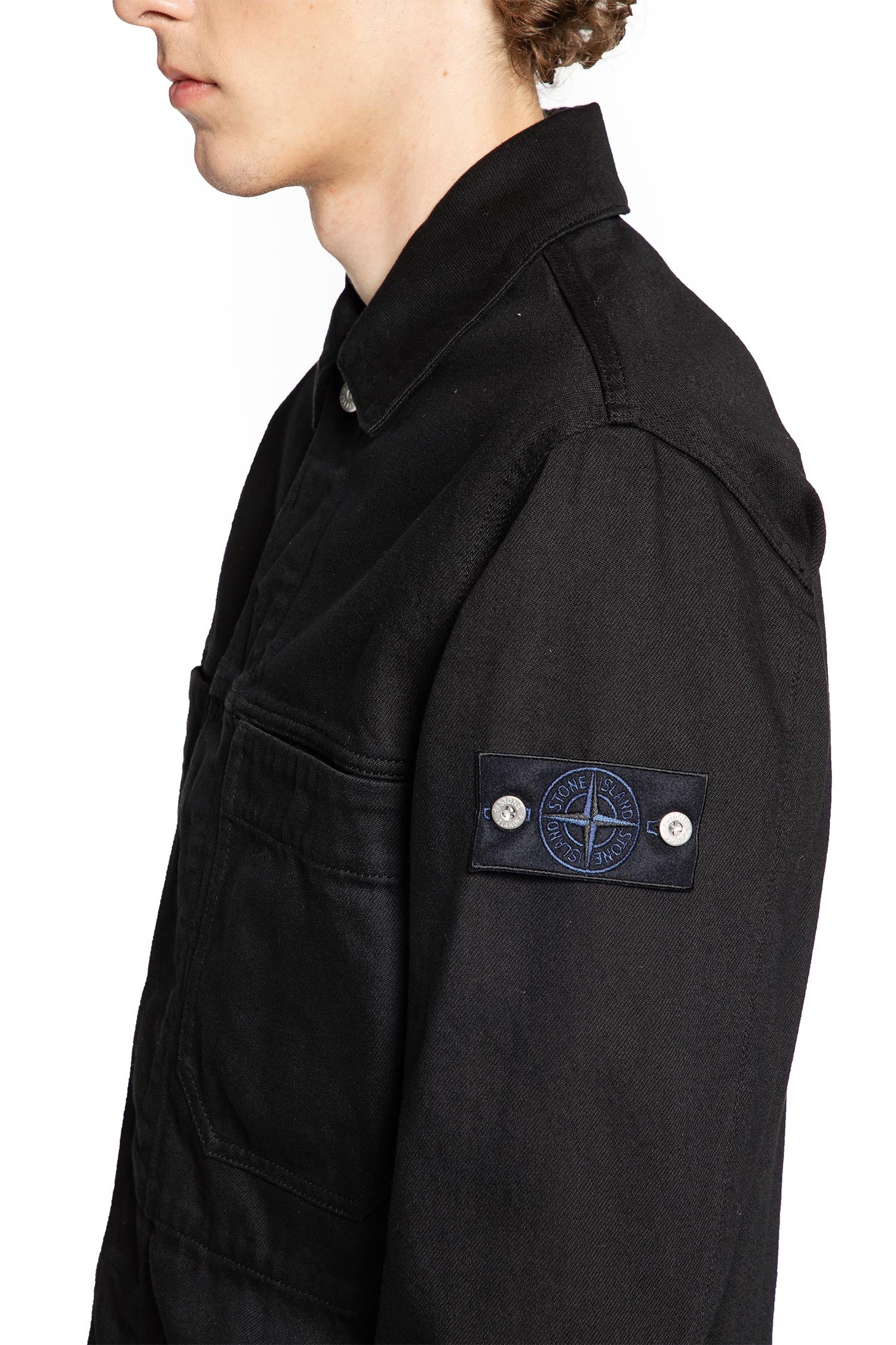 STONE ISLAND MAN BLACK JACKETS
