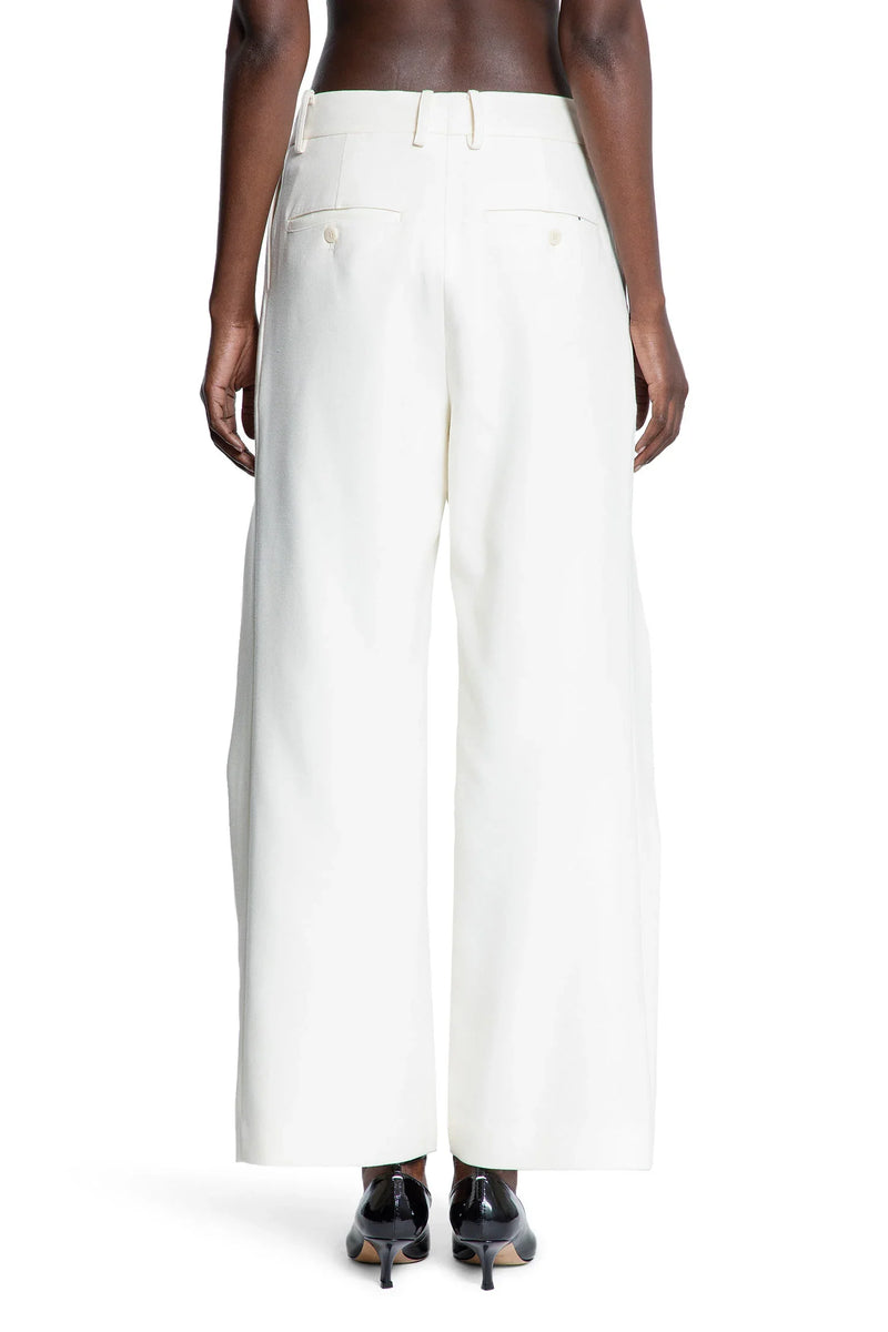 ROKH WOMAN OFF-WHITE TROUSERS - Antonioli.eu