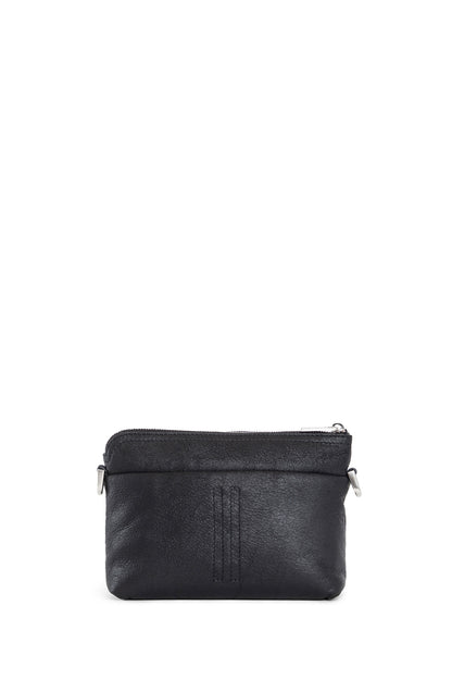 RICK OWENS UNISEX BLACK SHOULDER BAGS