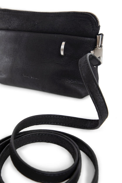 RICK OWENS UNISEX BLACK SHOULDER BAGS