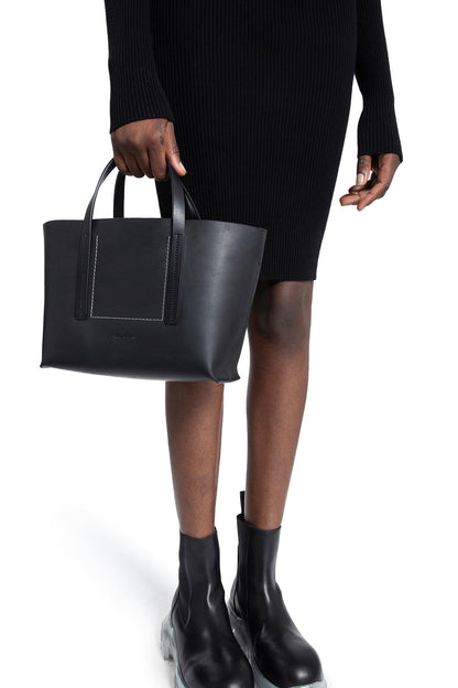 RICK OWENS UNISEX BLACK TOTE BAGS