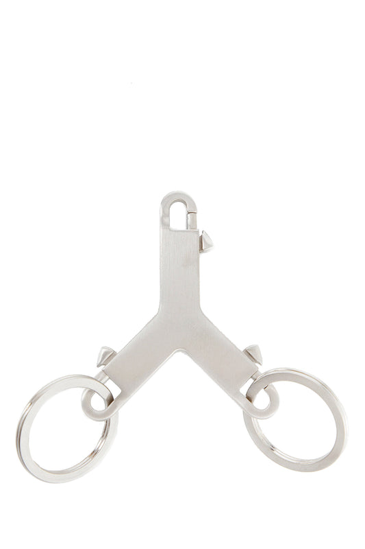 RICK OWENS UNISEX SILVER KEYCHAINS