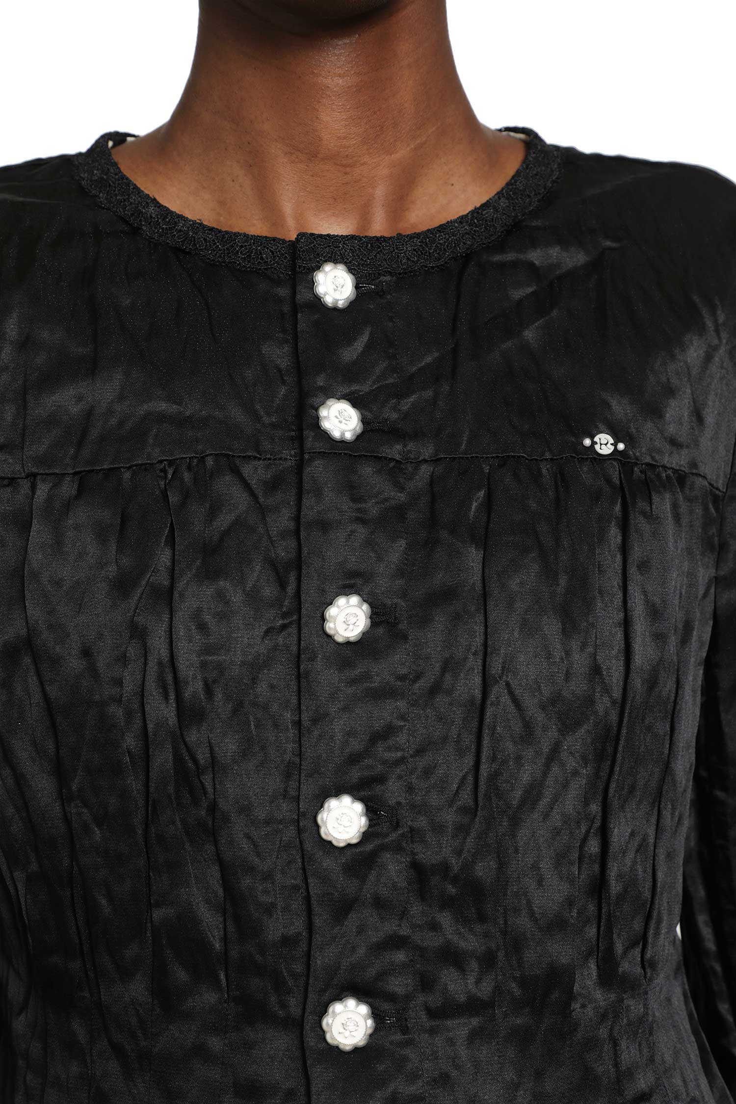 Cotton Silk Satin Waisted Jacket