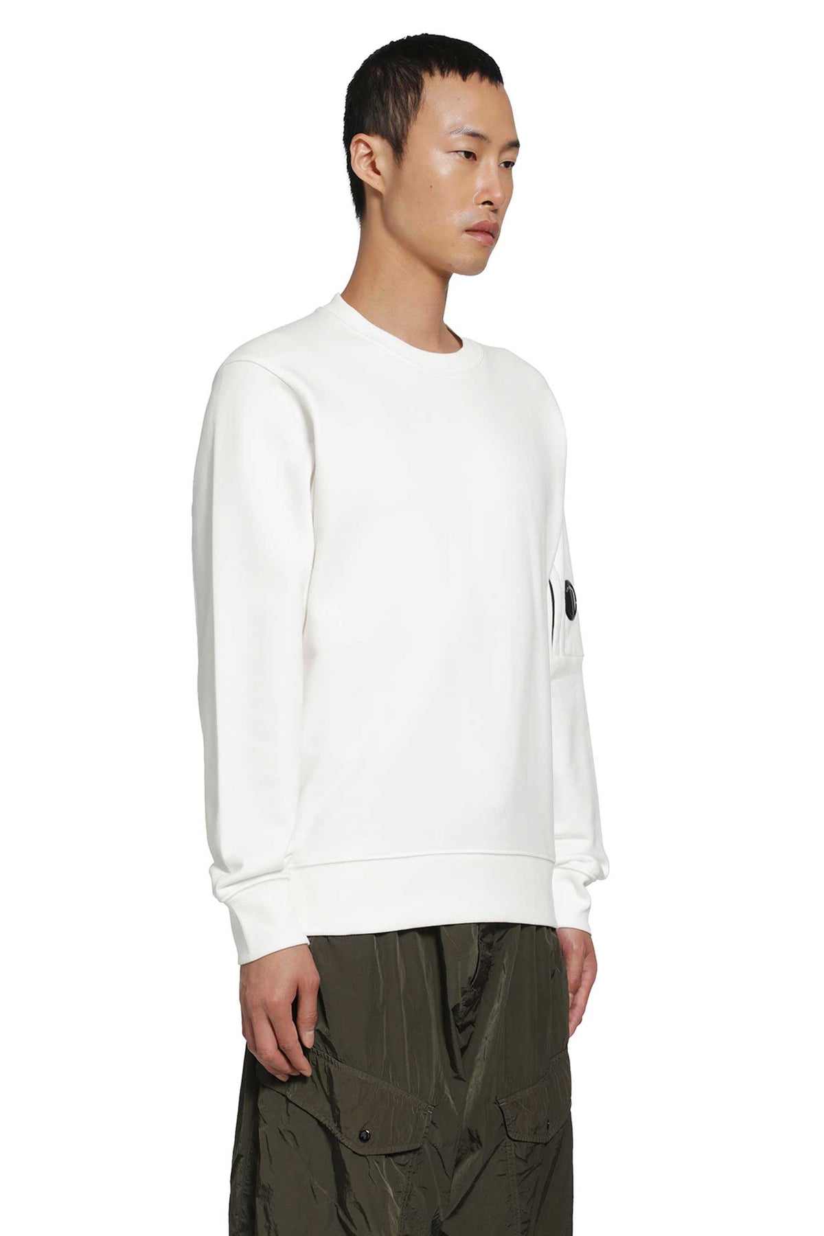 Diagonal Raised Fleece Lens Sweatshirt