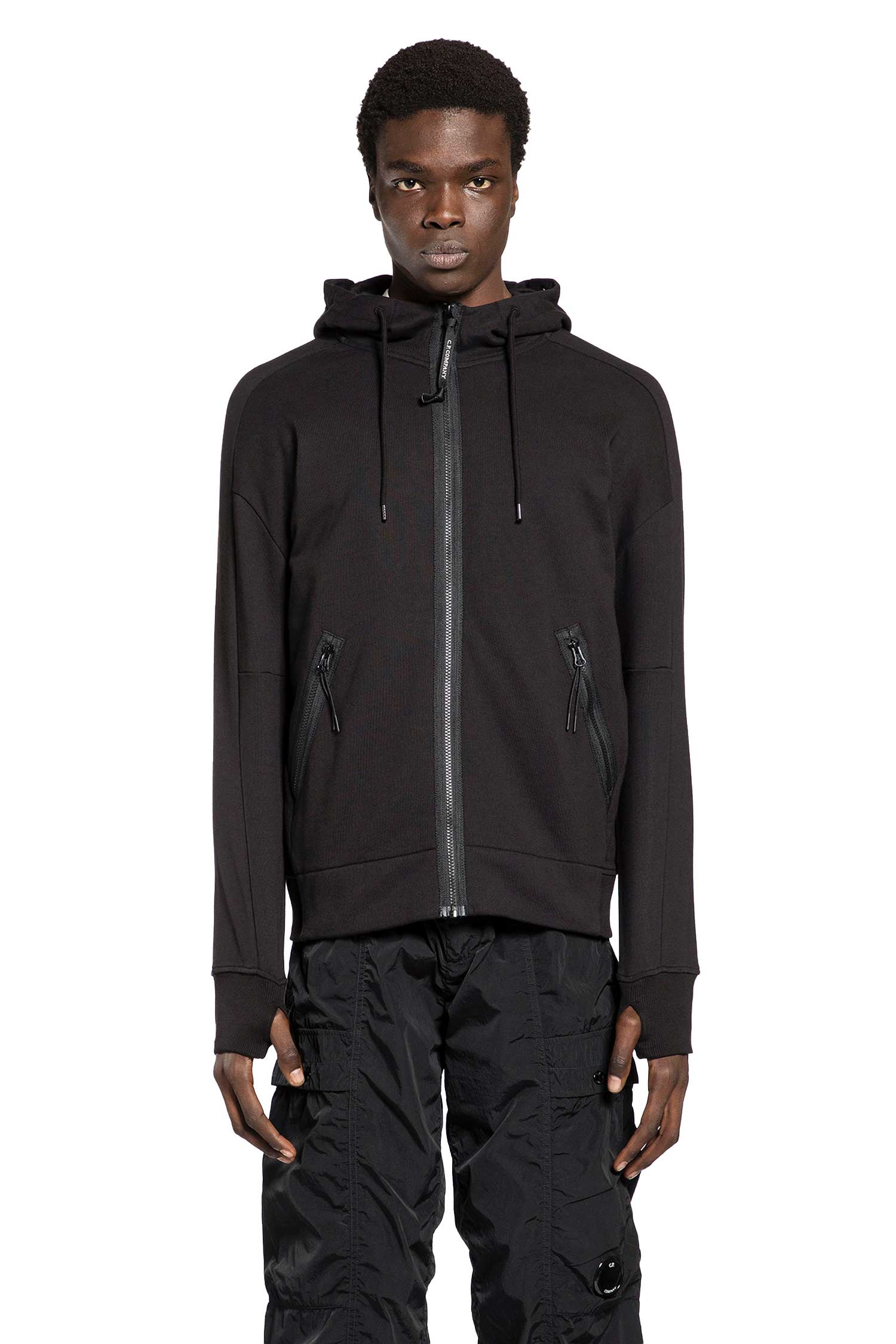 Diagonal Raised Fleece Goggle Hoodie