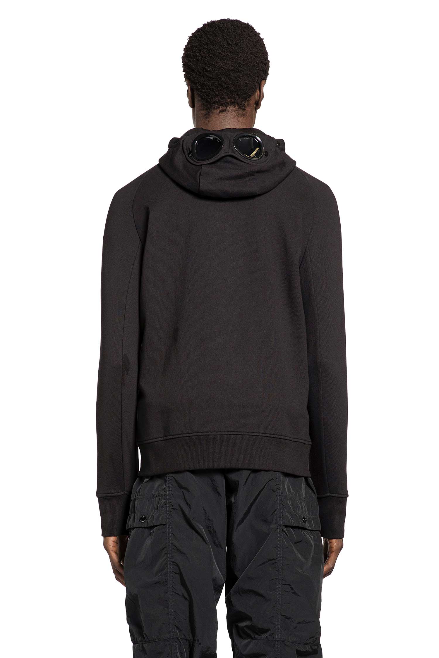 Diagonal Raised Fleece Goggle Hoodie