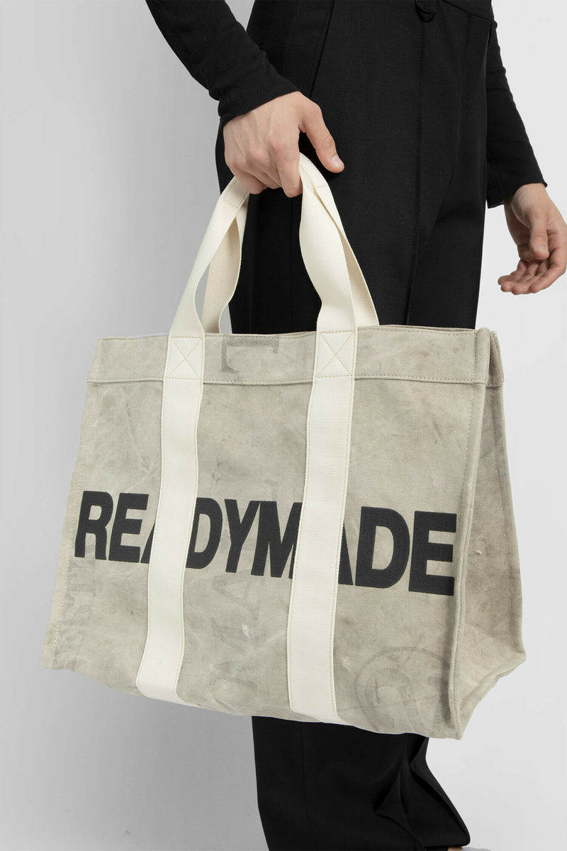 READYMADE UNISEX BEIGE TOTE BAGS