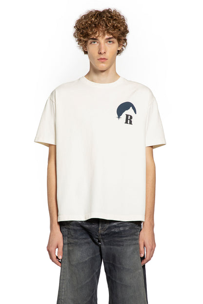RHUDE MAN WHITE T-SHIRTS & TANK TOPS