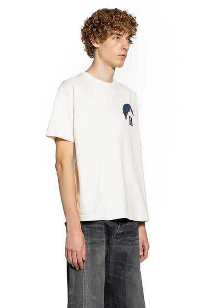 RHUDE MAN WHITE T-SHIRTS & TANK TOPS