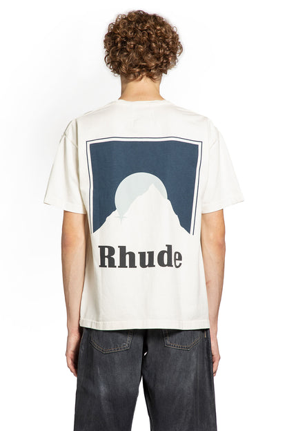 RHUDE MAN WHITE T-SHIRTS & TANK TOPS
