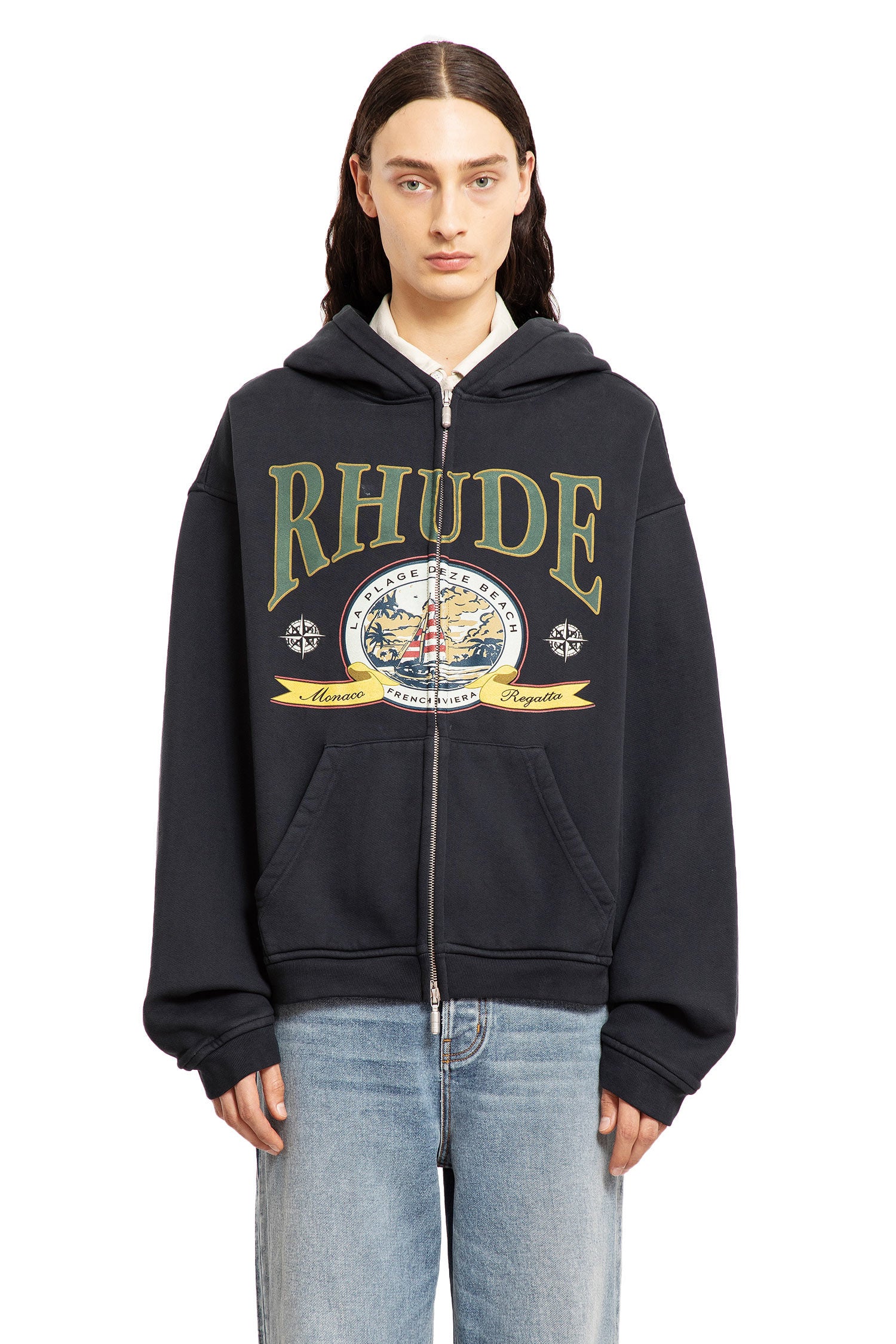 RHUDE MAN BLACK SWEATSHIRTS