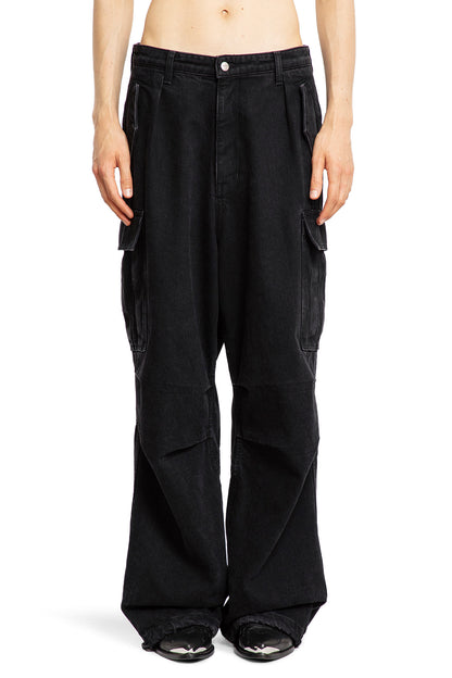 RHUDE MAN BLACK TROUSERS