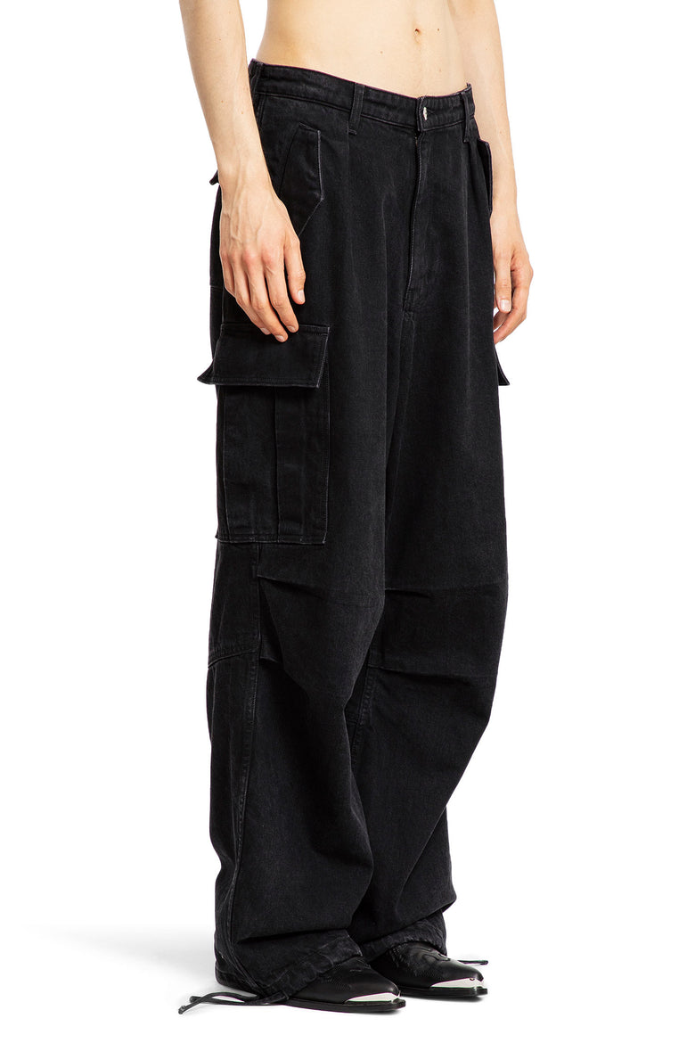 RHUDE MAN BLACK TROUSERS