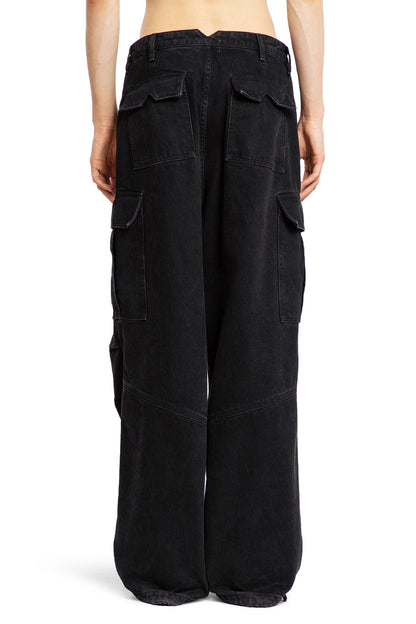 RHUDE MAN BLACK TROUSERS