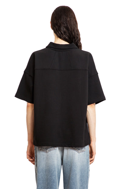 RHUDE MAN BLACK T-SHIRTS & TANK TOPS