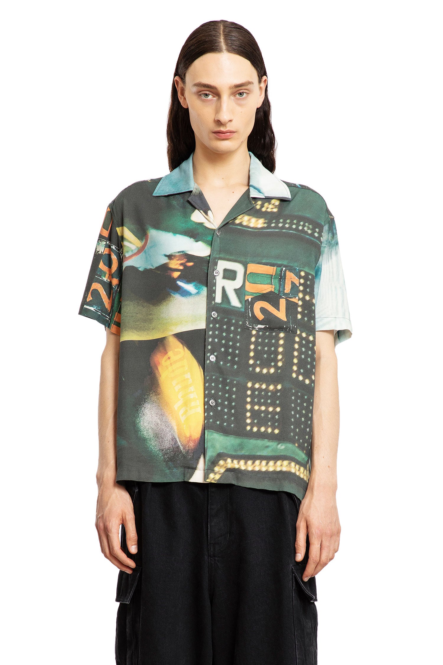 RHUDE MAN GREEN SHIRTS