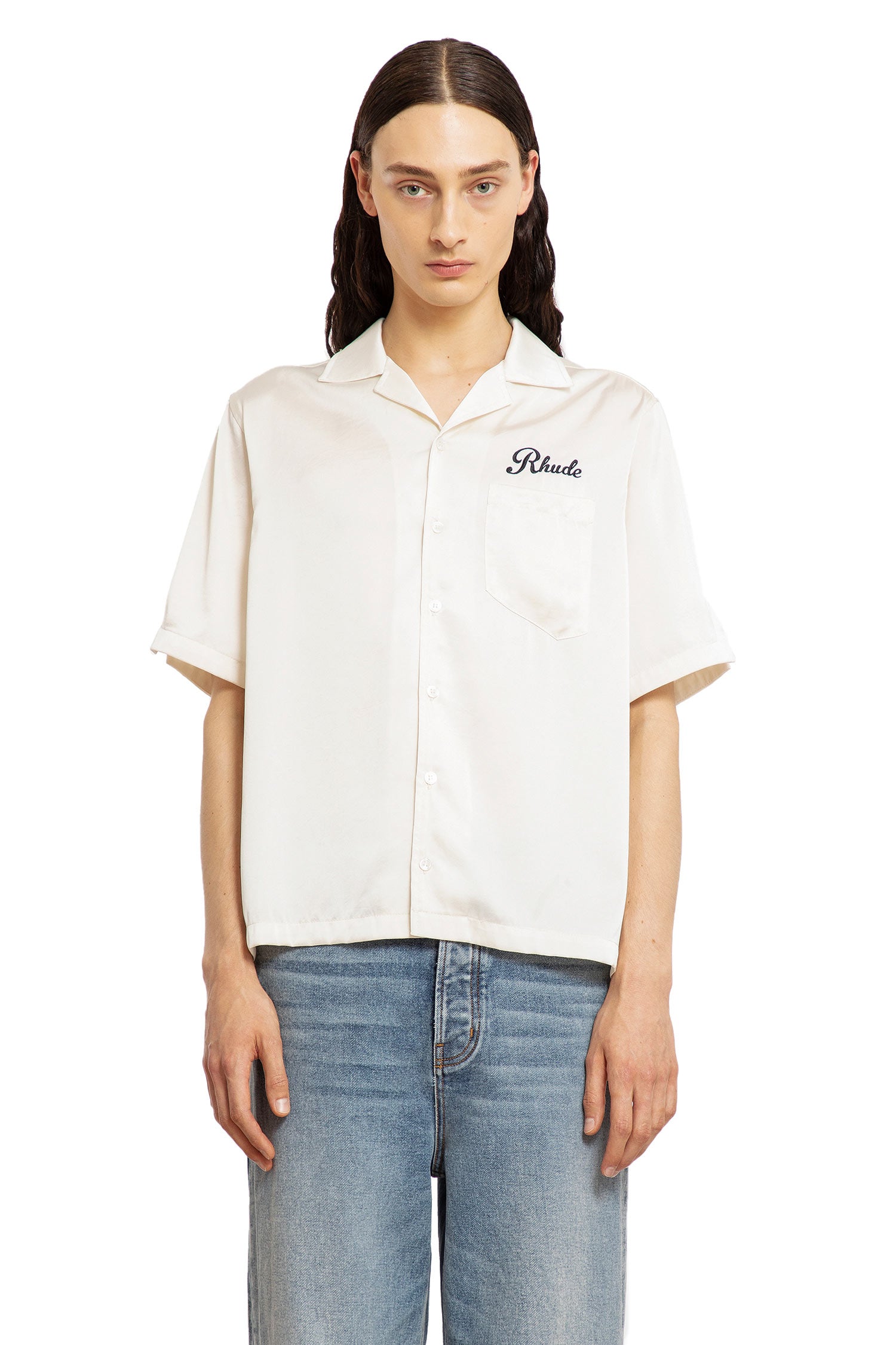 RHUDE MAN OFF-WHITE SHIRTS