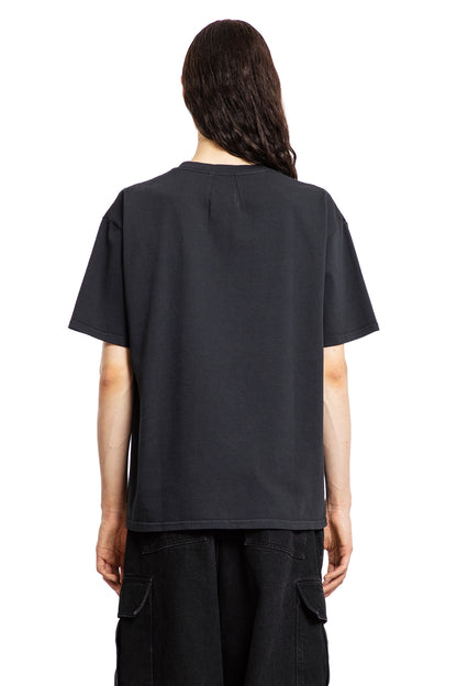 RHUDE MAN BLACK T-SHIRTS & TANK TOPS