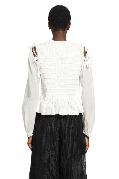 Smocked Cotton Blouse